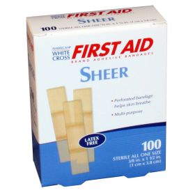Junior Plastic Bandage, 3/8" x 1 1/2" â€“ 100 Per Box
