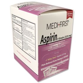 Aspirin, 250 tablets per box, 125 packets of 2 tabs each