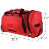 Rolling Red Wheel Bag + Telescoping Handle