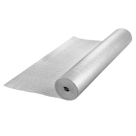 Double Reflective Insulation Roll, Foam Core Radiant Barrier, 3.2 mm 48 in x 25 ft, Double-Sided Aluminum Foil EPE Foam Heat Reflective Shield