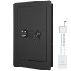25.59" Tall Wall Safe, 3-Tier Hidden Wall Safe with Keypad, 3 Removable Shelves & 6 Key Holders