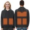 VEVOR Heated Hoodie Sweatshirt Unisex with Battery for Men & Women M Size Black