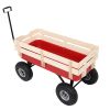 97x43x78cm Garden Iron Wood Four Wheel Garden Wagon