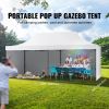 10x20 FT Pop up Canopy with Removable Sidewalls, Instant Canopies Portable Gazebo & Wheeled Bag, UV Resistant Waterproof
