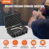 Hard Pistol Cases with Pre-cut PU Foam, Waterproof & Dustproof Hard Gun Case for 1 Pistol, 12.59Ã—9.01Ã—4.4 in Lockable Pistol Case, Black