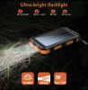Solar charger, 8000mAh portable solar power for all mobile phones, waterproof battery pack