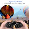 Portable Zoom Binoculars with FMC Lens Low Light Night Vision for Bird Watching Hunting Sports Events Concerts Adults Kids