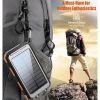 Solar charger, 8000mAh portable solar power for all mobile phones, waterproof battery pack