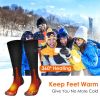 Electric Heated Socks for Men Women Battery Powered Heated Socks Rechargeable Feet Warmer with 4 Temperature Levels Indoor Outdoor Machine Washable