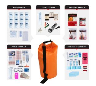 1 Person Comfort Survival Kit (Option: Dry Bag)