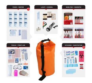 2 Person Comfort Survival Kit (Option: Dry Bag)