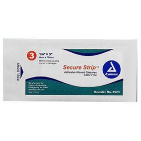 SecureStrip Adhesive Wound Closures (Quantity: 3 per pouch, Length: 1/4"x3")