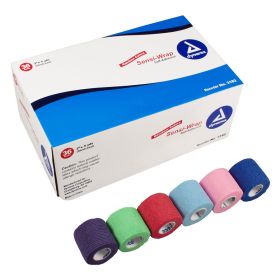 Dynarex Sensi Wrap Self Adherent Wrap - Rainbow, 2 of Each Color (Quantity: 36/cs, Length: 2"x 5 yards)