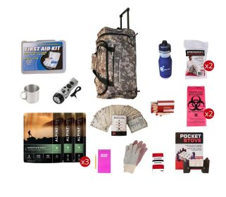 Food Storage Survival Kit (Option: Rolling Bag in Camo)