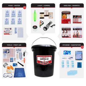 Bucket Survival Kit (Option: For 2 People)