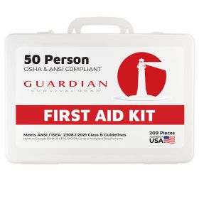 Guardian 25-50 Person First Aid Kit (Option: Plastic)