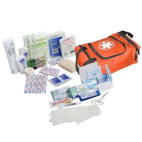 80 Piece First Responder Kit / Jump Bag (Color: Orange)