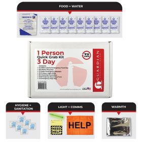 Quick Grab Kit in Resealable Bag (Option: 3 Day)