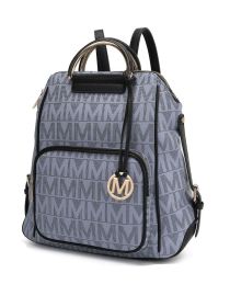 MKF Collection Cora Milan M Signature Trendy Backpack by Mia k (Material: Vegan Leather, Color: Grey)