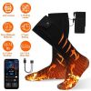 Heated Socks for Men Women Electric Heating Socks with APP Control 5000mAh Battery Rechargeable Thermal Socks Winter Warm Socks for Skiing Hiking Camp