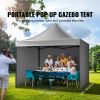 10x10 FT Pop up Canopy with Removable Sidewalls, Instant Canopies Portable Gazebo & Wheeled Bag, UV Resistant Waterproof