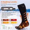 Heated Socks for Men Women Electric Heating Socks with APP Control 5000mAh Battery Rechargeable Thermal Socks Winter Warm Socks for Skiing Hiking Camp